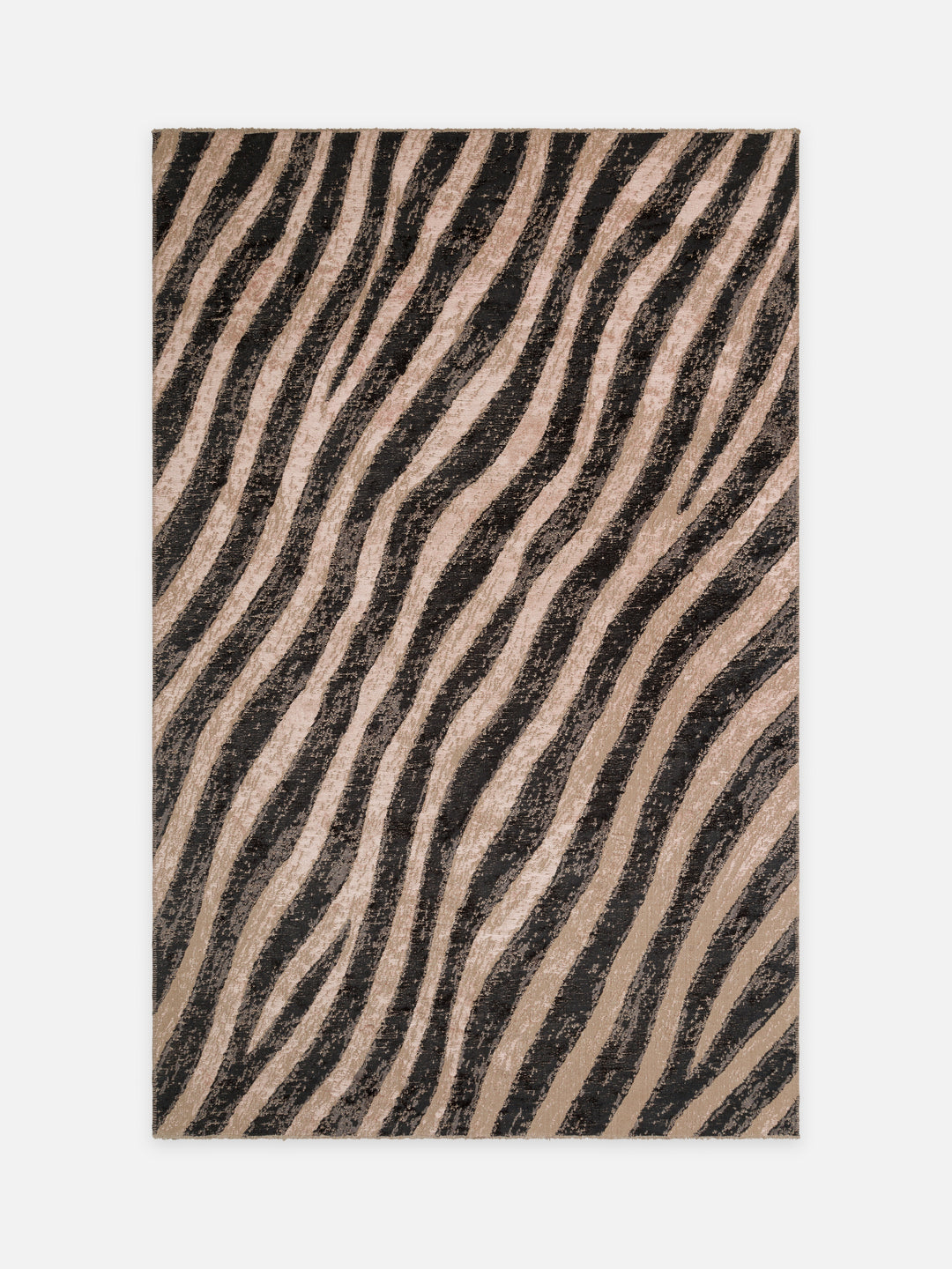 Ruggadocia Safari Zebra Desenli Halı kuşbakışı