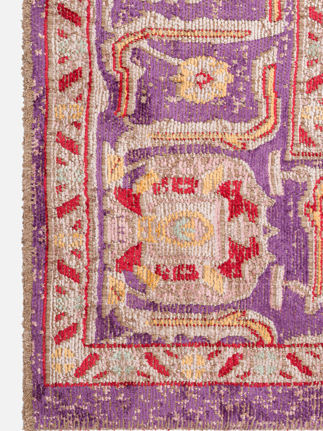 Ruggadocia Velvora Pembe Çiçek Desenli Halı detay