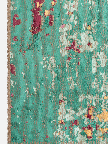 Ruggadocia Verdant Yosun Soyut Desenli Halı detay
