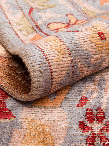 Ruggadocia Voysey Azur Botanik Desenli Halı detay