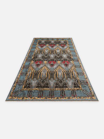 Ruggadocia Voysey İndigo Lale Desenli Halı detay