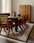 Topkapı Series High Quality Dense Weave Classic Pattern Special Shiny Living Room Carpet 03 NAVY CREAM