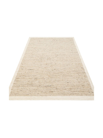 Urumchi %100 Naturel Yün Jüt Karışımı Oturma Odası Salon Koridor Mutfak El Dokuma Halı 01 GREY CREAM - Carpetdocia