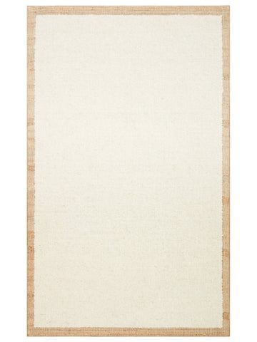 Urumchi %100 Naturel Yün Jüt Karışımı Oturma Odası Salon Koridor Mutfak El Dokuma Halı 01KREMNATURAL - Carpetdocia