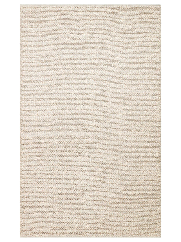 Woolstar 100% Natural Sweater Pattern Living Room Hallway Entrance Handwoven Knit Rug BEIGE