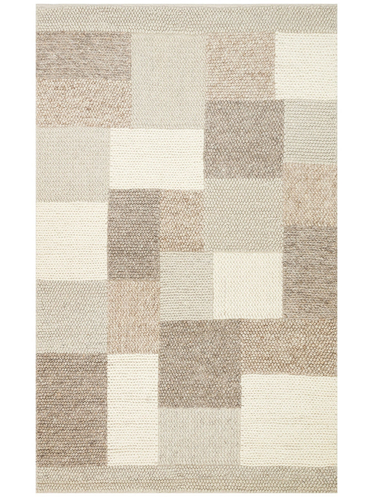 Woolstar 100% Natural Kazak Patterned Living Room Sitting Room Corridor Entrance Handwoven Knitted Carpet CORBIN NAT