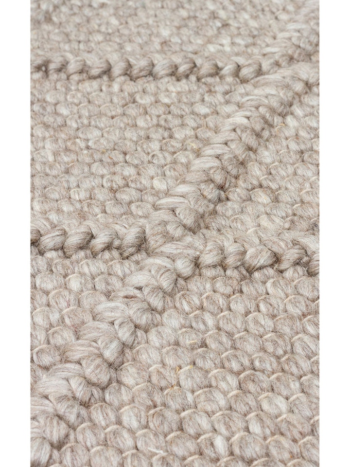 Woolstar %100 Naturel Kazak Desenli Salon Oturma Odası Koridor Antre El Dokuma Örgü Halı DIAMONDBRWN - Carpetdocia