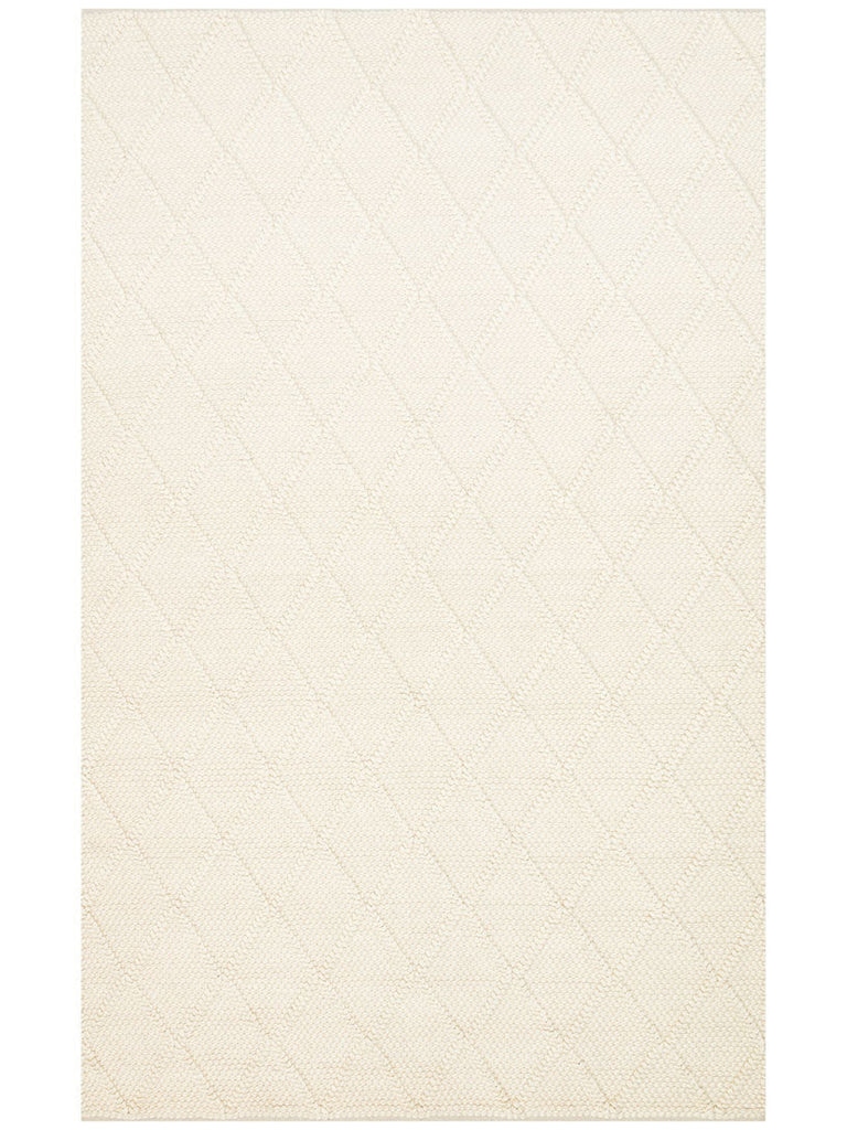 Woolstar 100% Natural Kazak Patterned Living Room Sitting Room Corridor Entrance Handwoven Knitted Carpet DIAMONDCREM