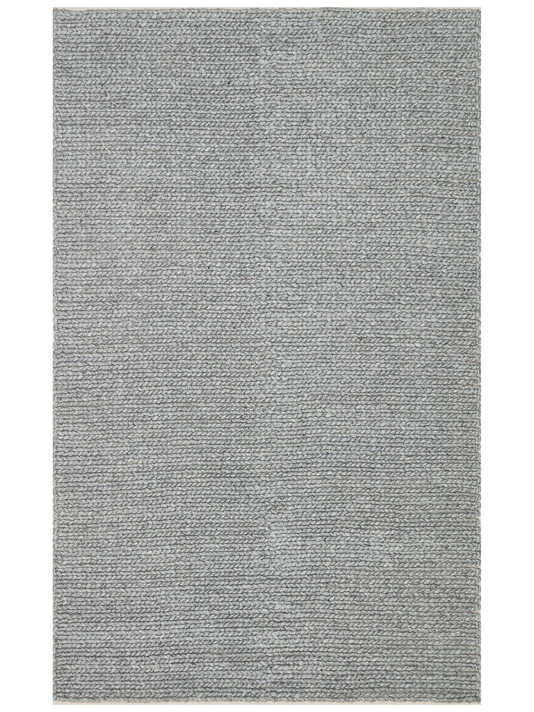 Woolstar 100% Natural Sweater Pattern Living Room Hallway Entrance Handwoven Knit Rug GREY