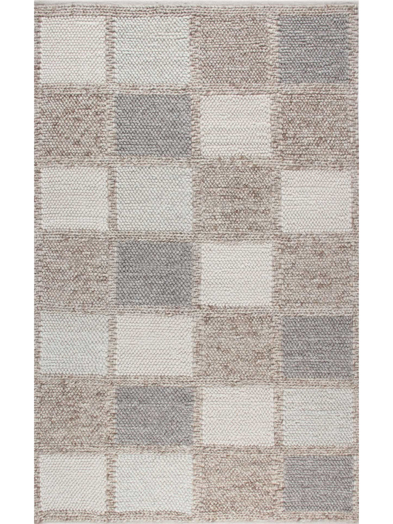Woolstar 100% Natural Sweater Pattern Living Room Hallway Entrance Handwoven Knit Rug MARJORY NAT